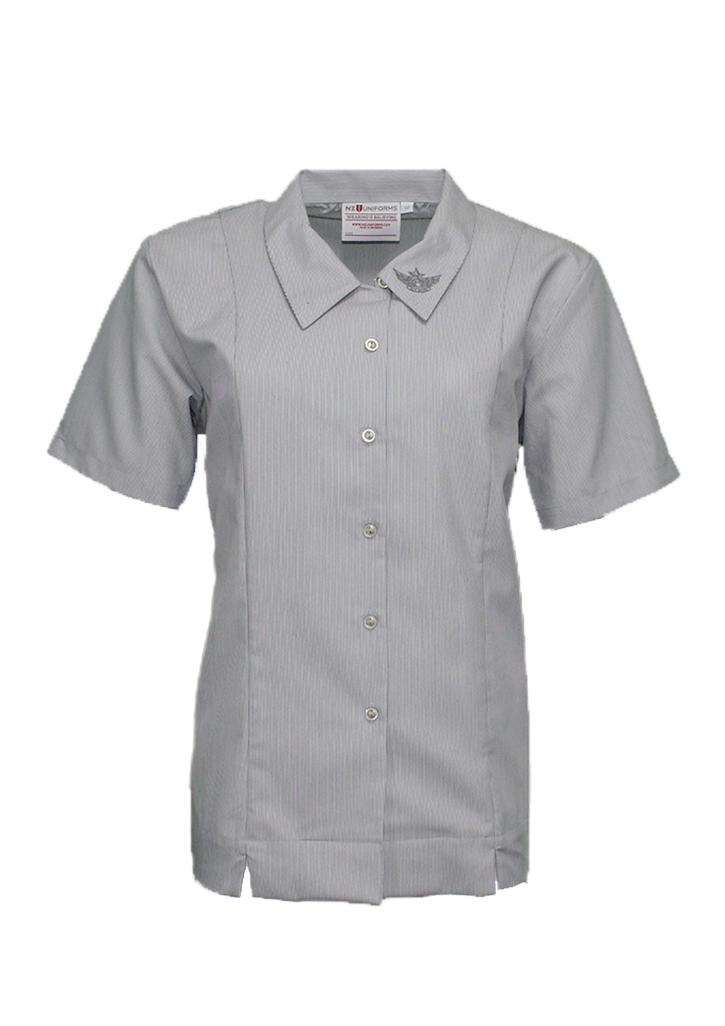 Hutt Valley High School SS Structured Shirt Pinstripe